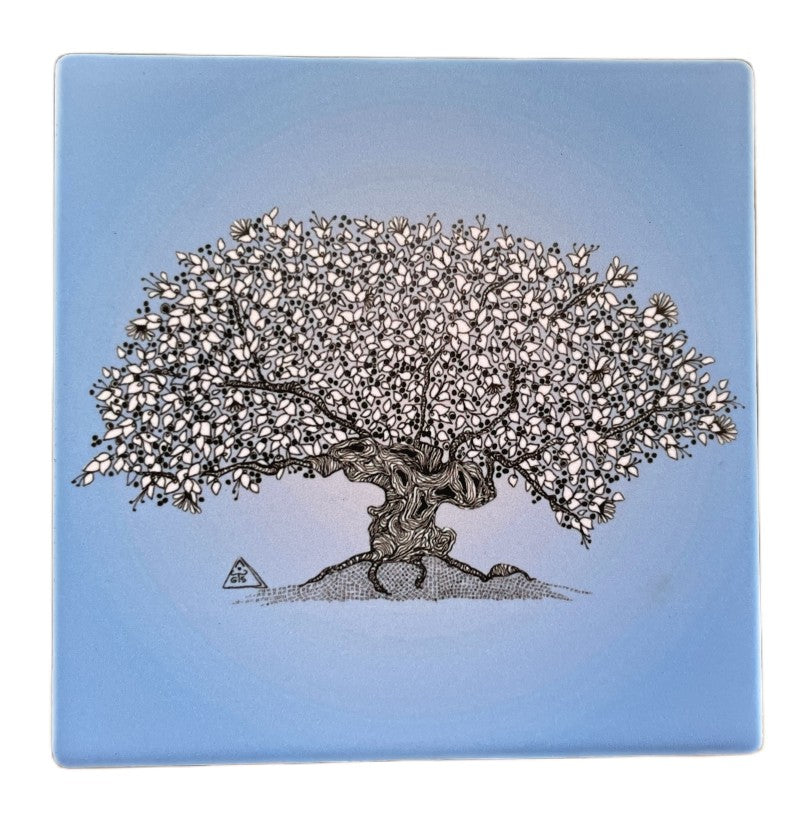 Tree of life coaster - blue